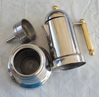 Vintage Espressokocher Edelstahl 1-2 Espresso Made in Italy 