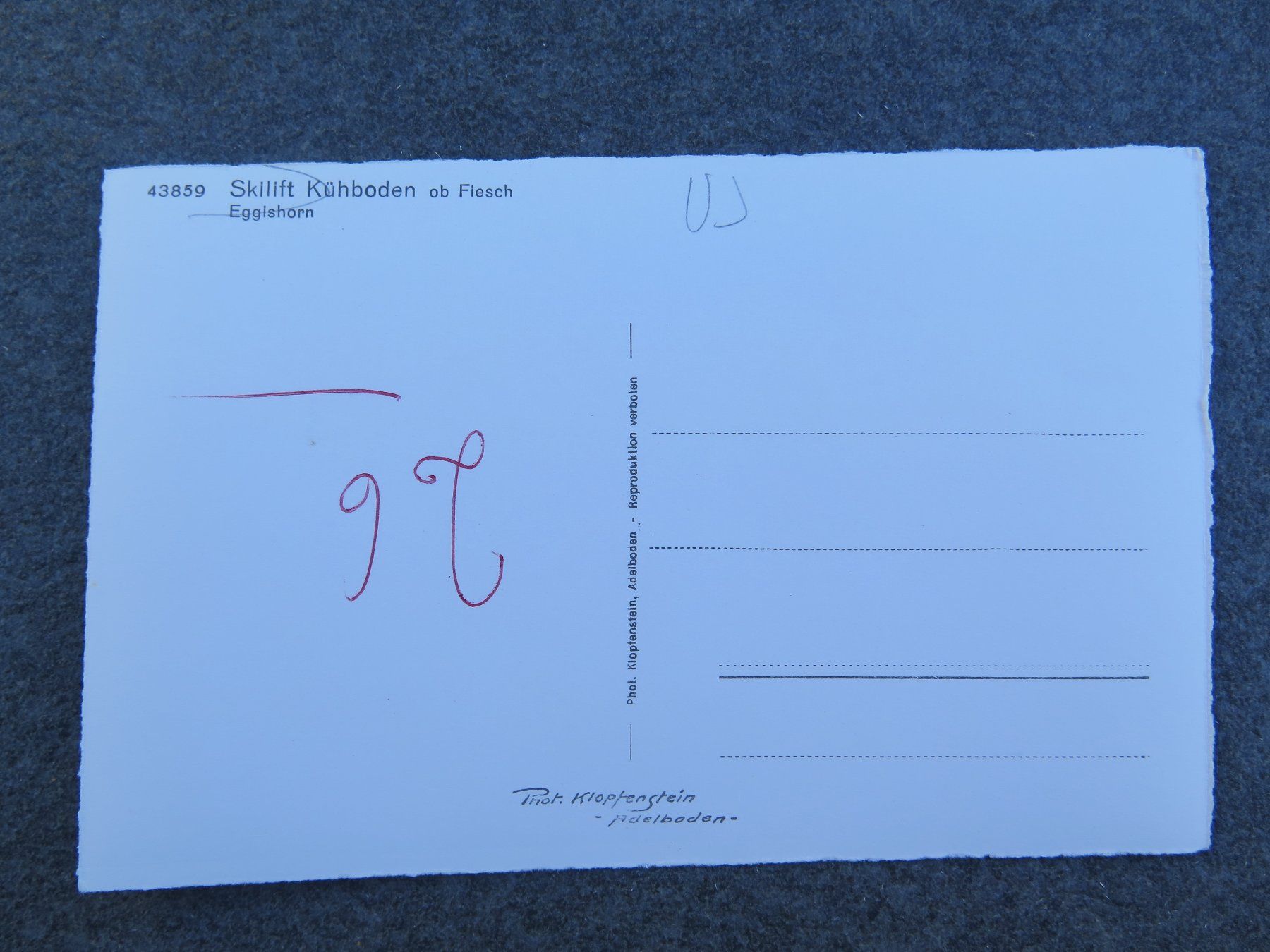 Cartoline postali: KÜHBODEN OB FIESCH - SKILIFT – Usato da Wittenbach venduto da lipasal 1