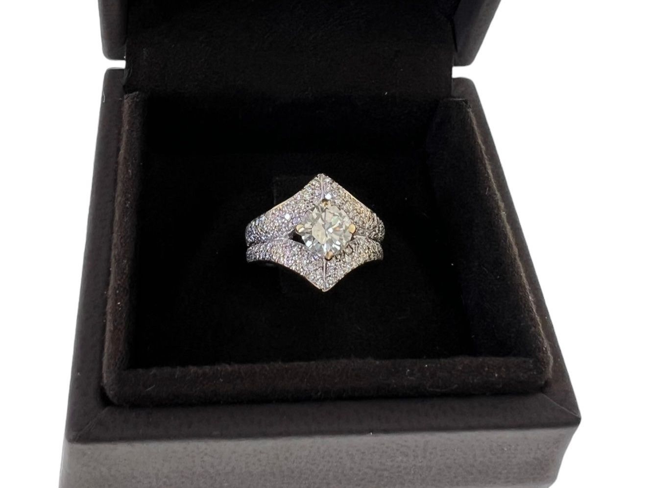 Ringe: Design full paved ca.180 diamonds & central ca. 1kt diamond – Gebraucht aus Morges von 24time 5