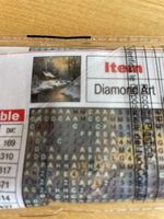 Diamond Painting Waldhütte am Bach im Winter