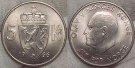 5 Kronen Norwegen 1966