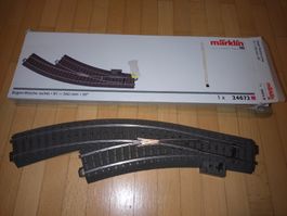 Aiguillage Courbe Märklin HO 24672, état neuf !