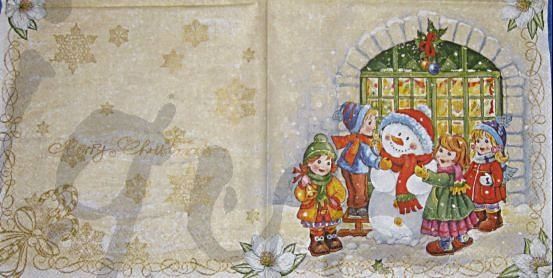 Tovaglioli: Serviette kinder mit schneemann (w323) – Nuovo (secondo la descrizione) da Schlatt TG venduto da kreativ-atelier
