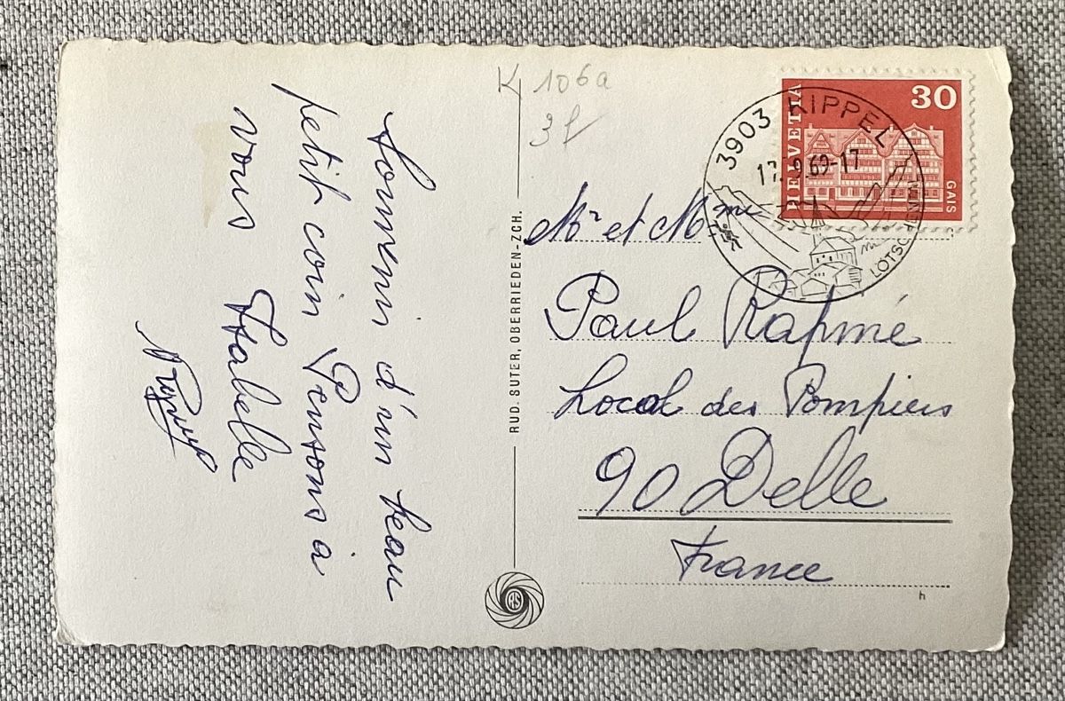 Cartoline postali: Lötschental, Kühmatt – Usato da Reinach BL venduto da Linda013 1