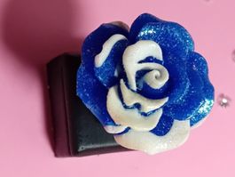 modeschmuck ring,,verstellbar,,eine rose,