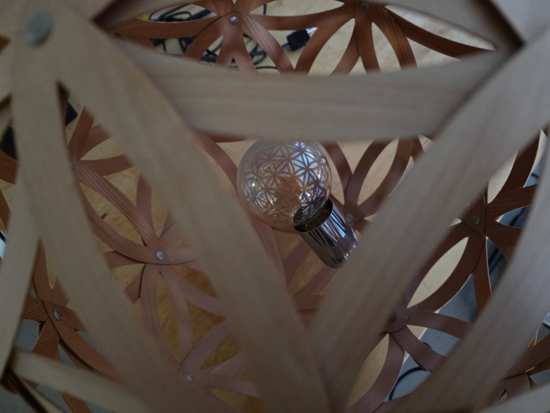 Lampadari & plafoniere: Blume des Lebens Holz Decken Lampe Leuchte – Usato da Walterswil BE venduto da Lonitti 6