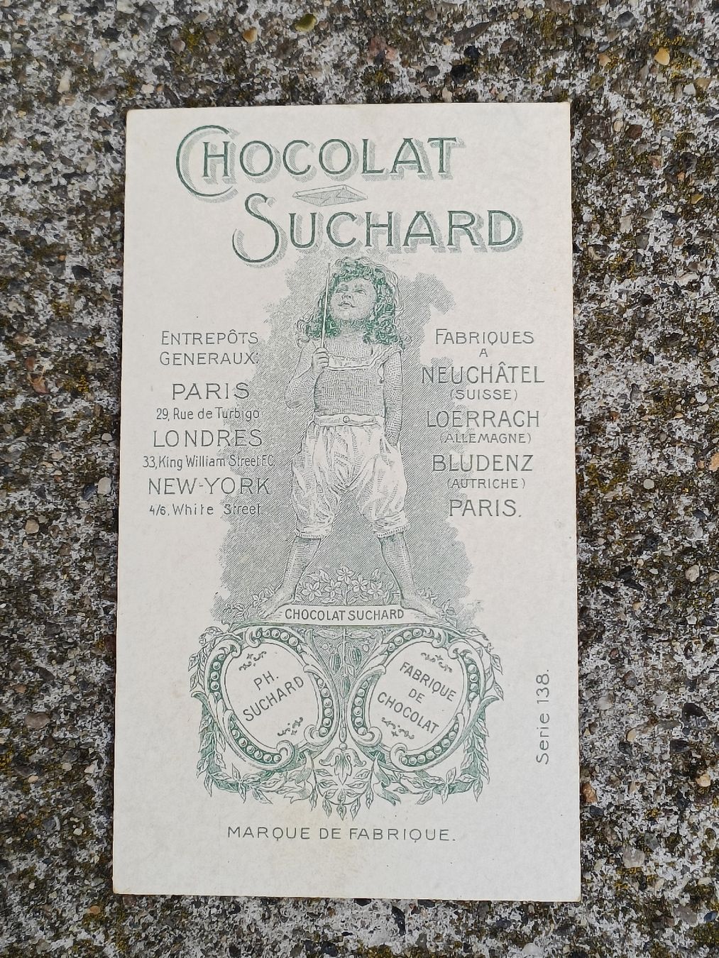 Suchard Sammelbilder & Trading cards: Litho Sammelbild / Chocolat Suchard ca. 1910 – Gebraucht aus Brugg AG von Ente015 2