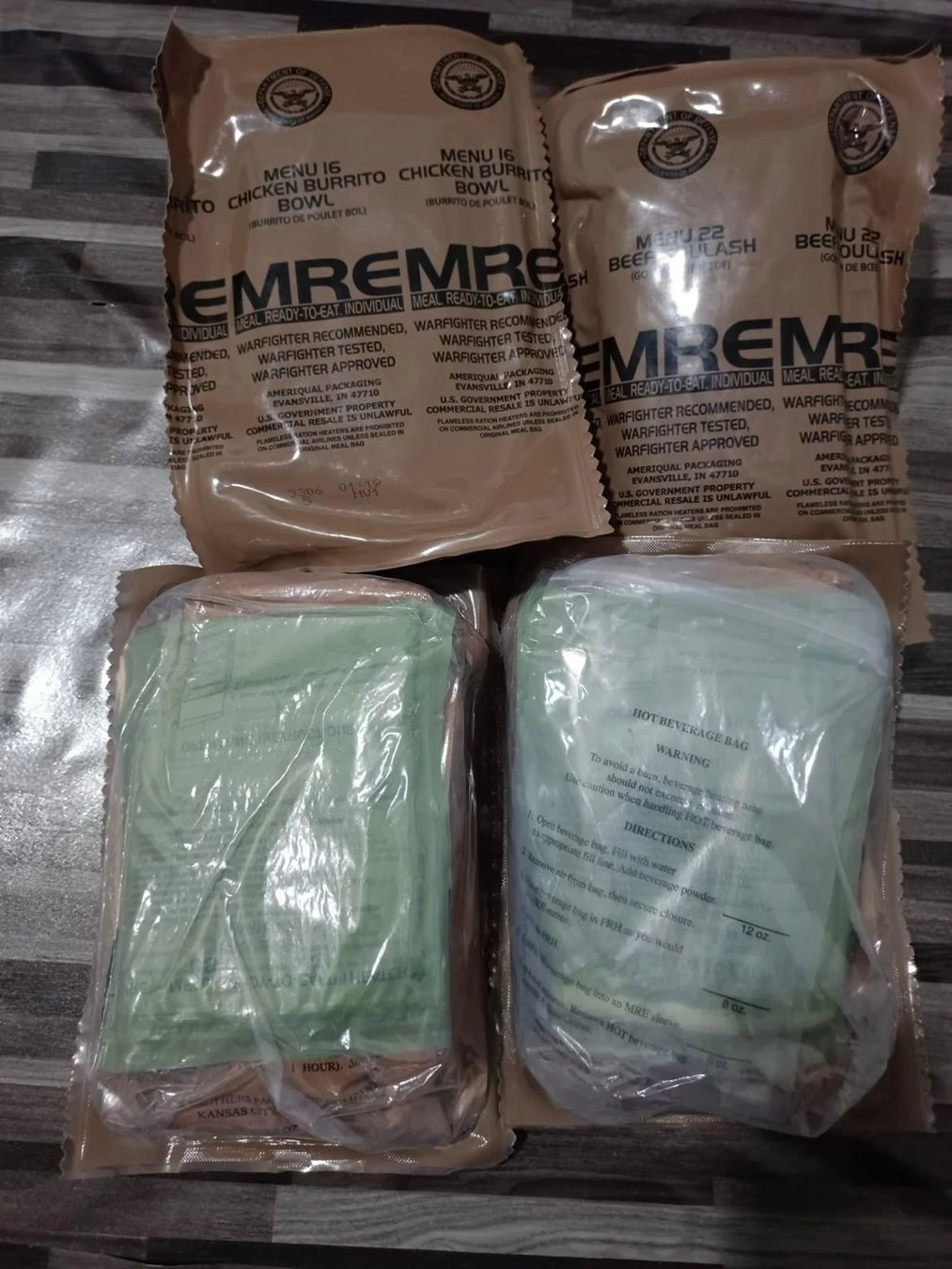 Lebensmittel & Spezialitäten: Original US Army Ration MRE Notration Insp. 2028 – Neu und originalverpackt aus Bischofszell von MRE-Sammler 3