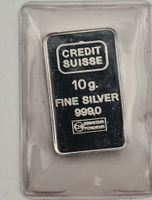 10 g Argent 999.0 Crédit Suisse silberbarren 