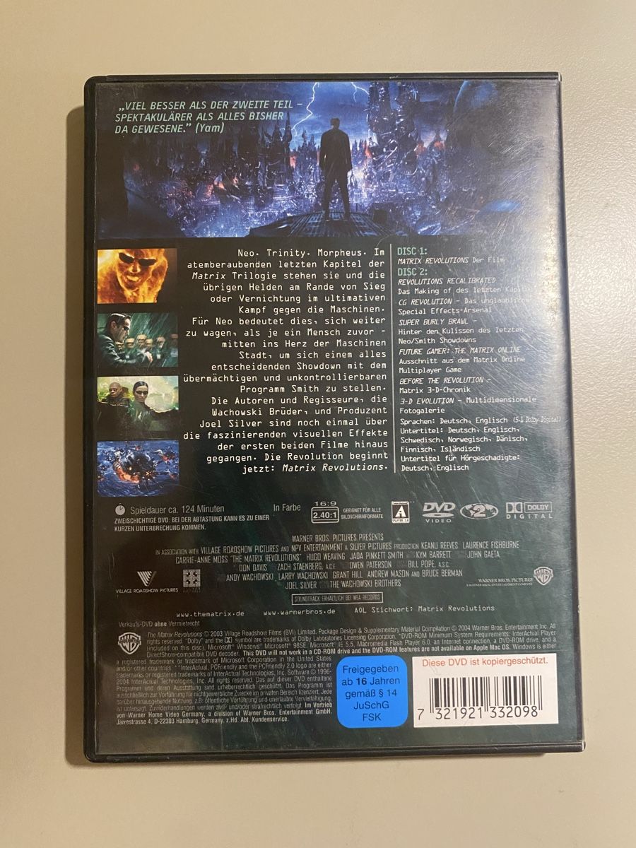 Alle DVDs: Matrix Revolutions DVD – Gebraucht aus Thunstetten von Virus_33 3