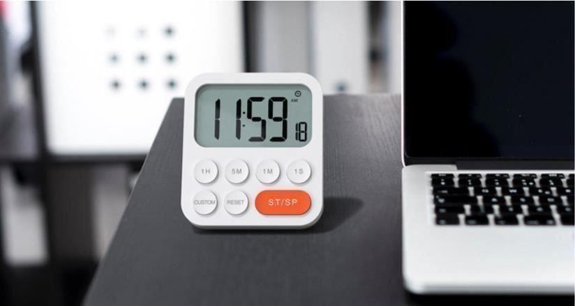 Digitaler Timer Eieruhr – Countdown/Countup Bis 99:59, LCD Display, Laut Alarm, Schwarz