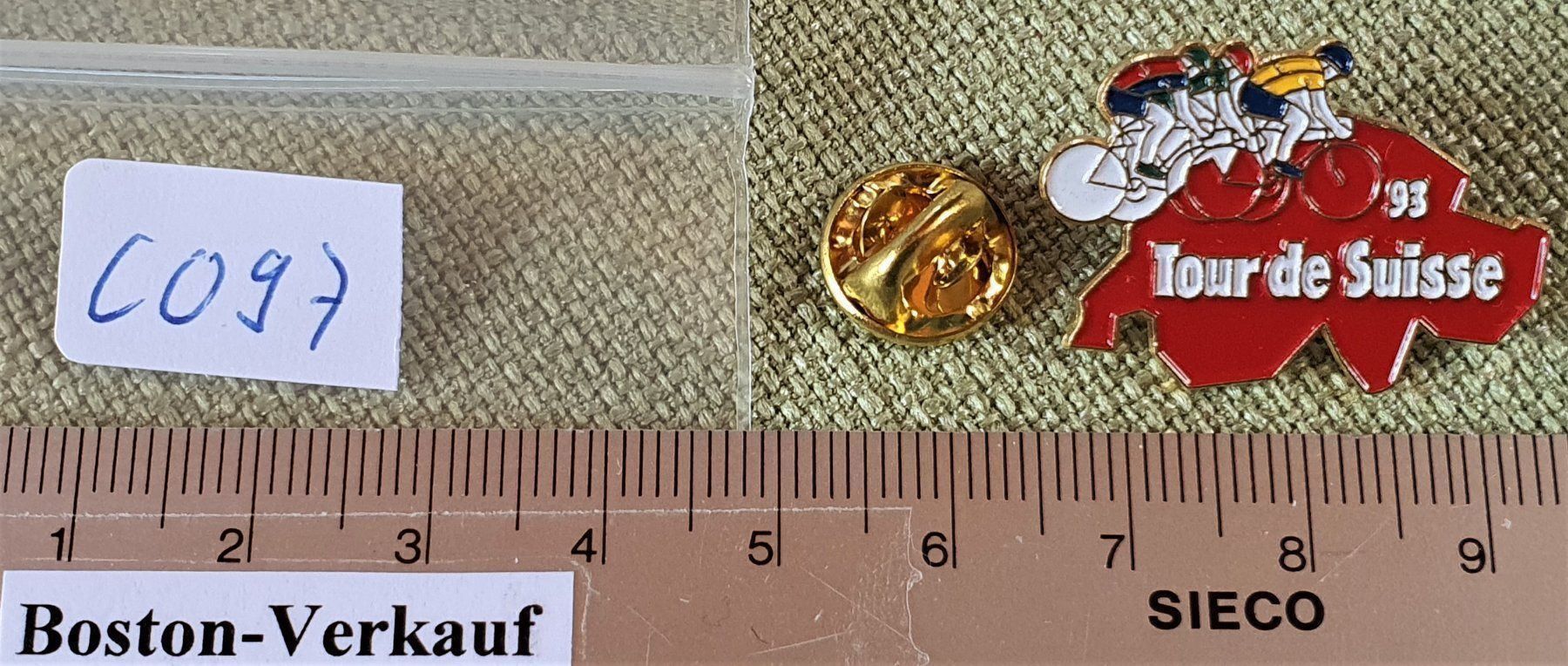 Placchette & Badge: C097 - Pin Schweiz - Tour de Suisse 93 – Usato da Reinach BL venduto da Boston-Verkauf 2