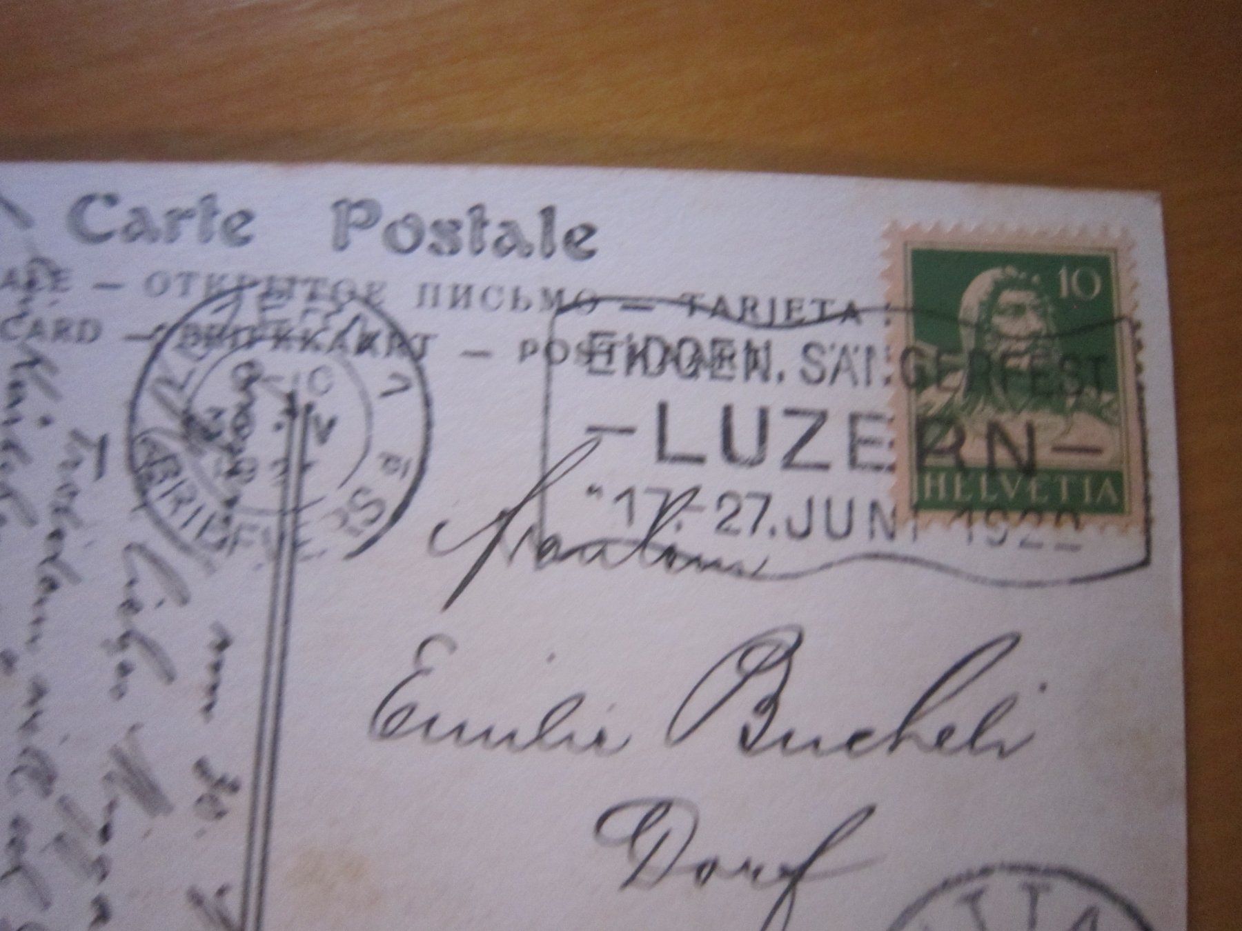Cartoline postali: No 5 Postkarte 1922 der Kloster – Usato da Gordola venduto da Polentaefung 2