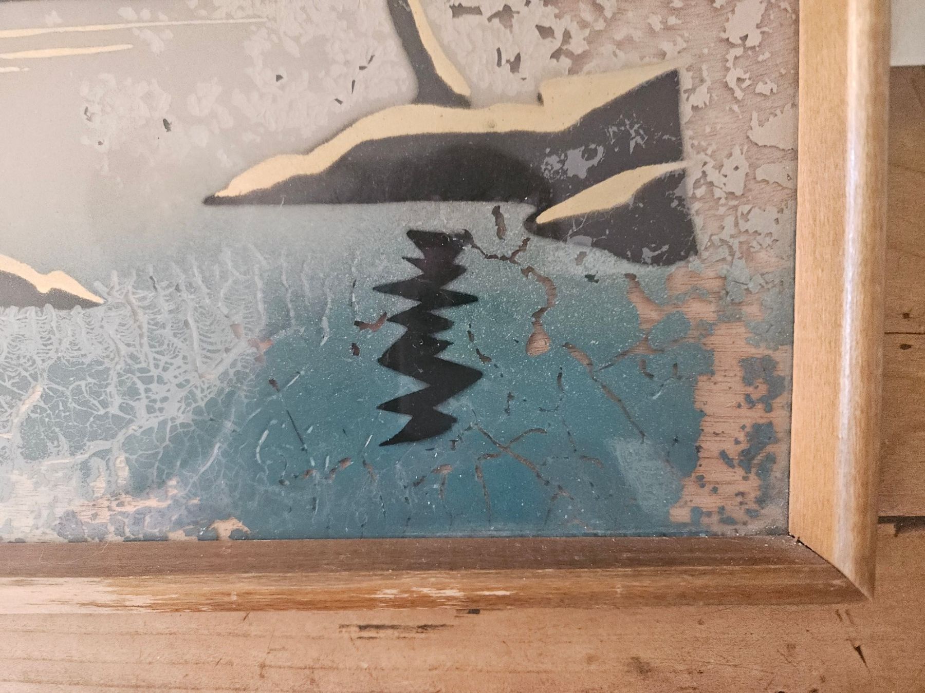 Servierplatten: Plateau art déco en verre peint – Gebraucht aus Thônex von lacomtessedesfees 1