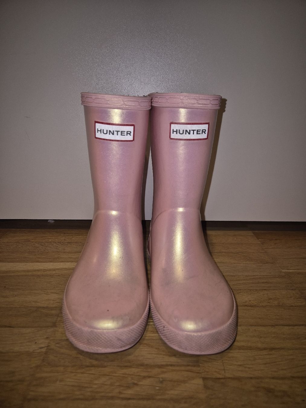 Hunter Scarpe per ragazze: Hunter Gummistiefel, rosa schimmernd, Gr. 25 – Usato da Jona venduto da Davero_2709