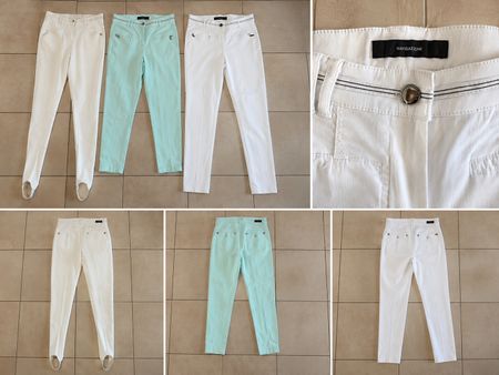 3 Hosen Damen weiss und mint Grösse 36
