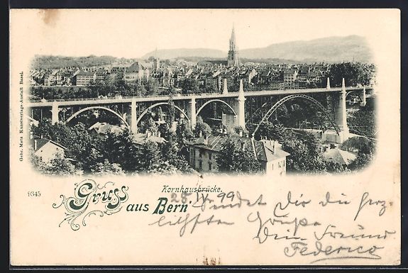 Ansichtskarten: Bern, Kornhausbrücke, Im Hintergrund Ki – Gebraucht aus Berlin von bartko-reher