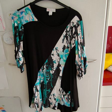 Gemustertes LongShirt neu Gr. 46 mit 3/4 Arm Fr. 22.-