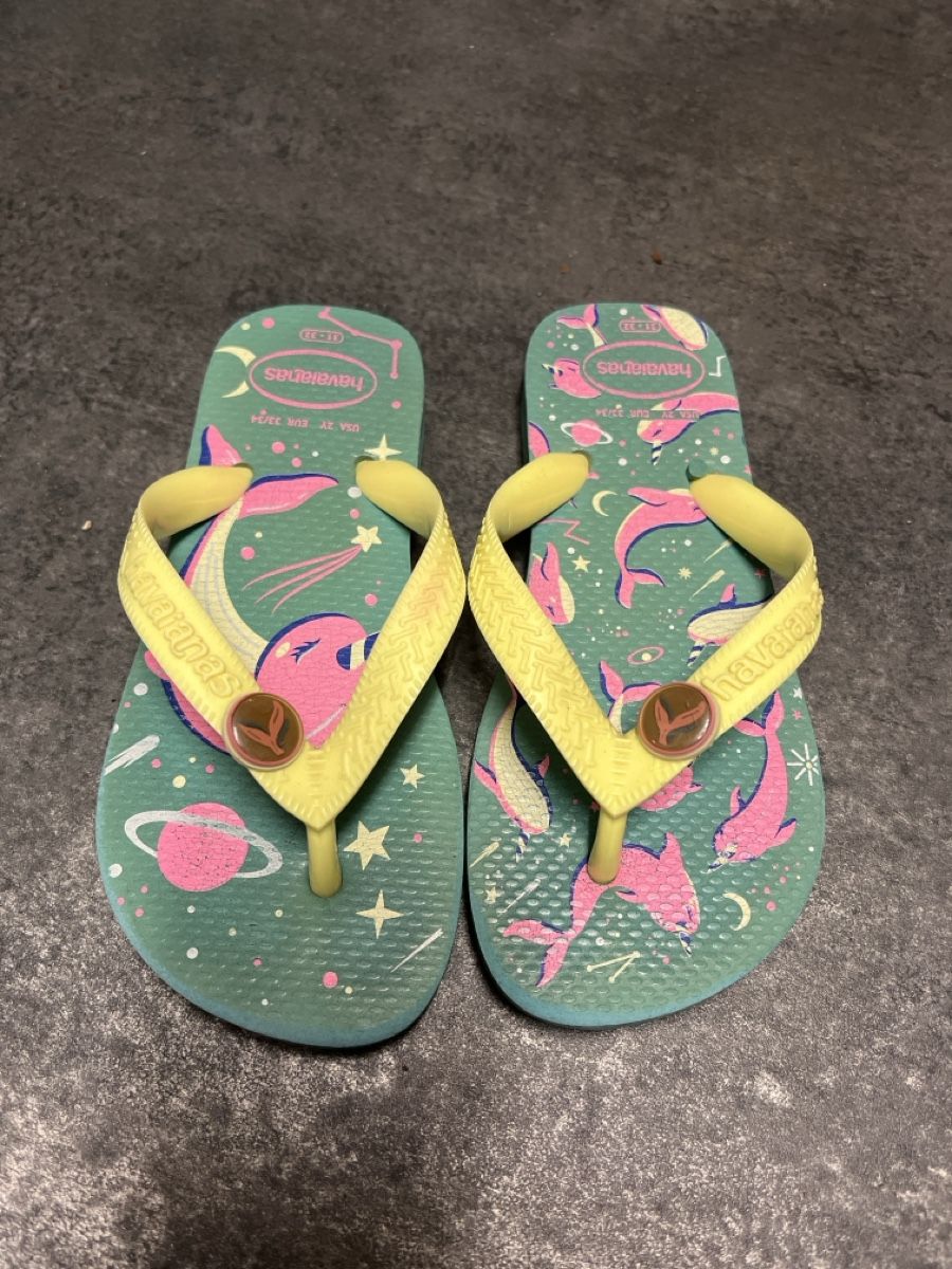 Havaianas Scarpe per ragazzi: Havaianas Flipflops , Grün/Gelb – Usato da Aarau venduto da SCH_EV