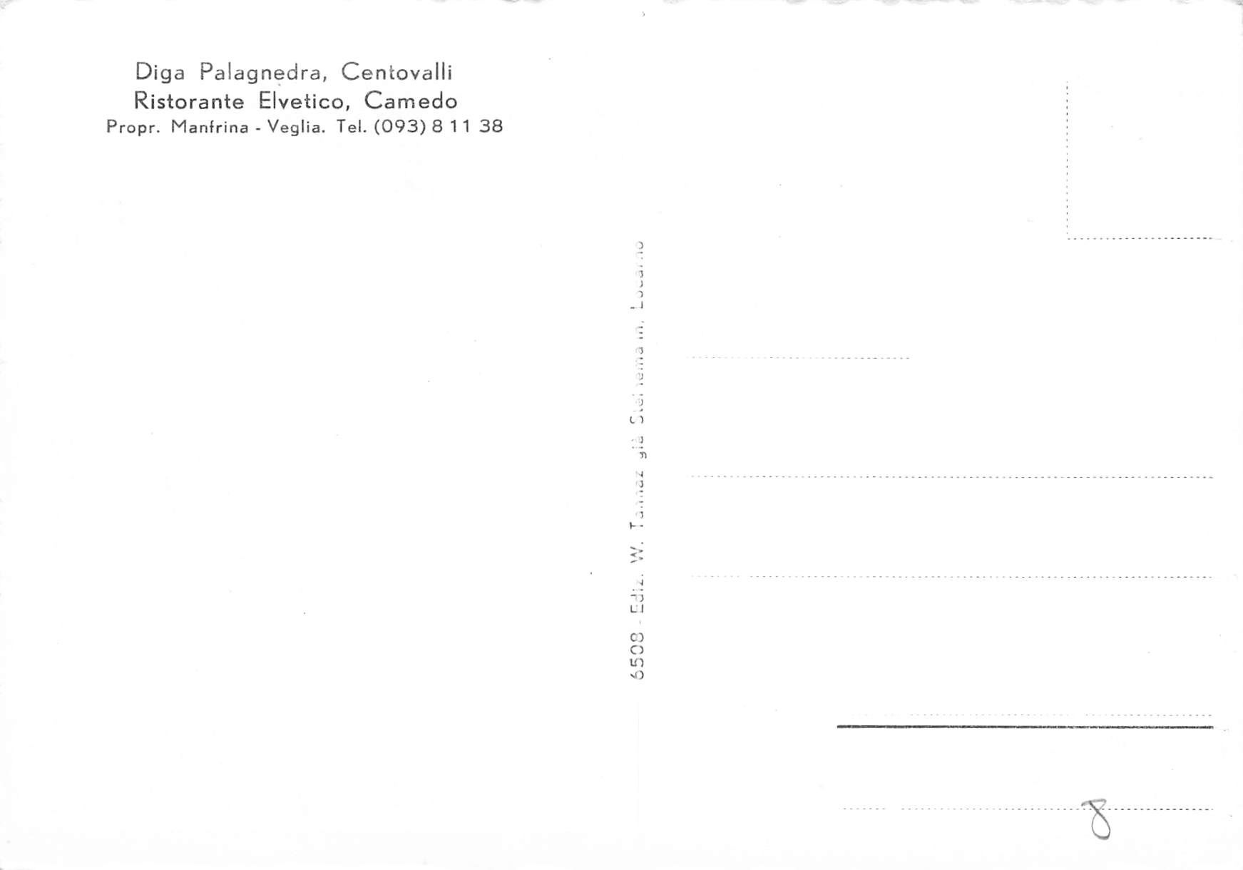 Cartoline postali: Diga Palagnedra Damm Centovalli Camedo G – Usato da Biasca venduto da Blenio71 1