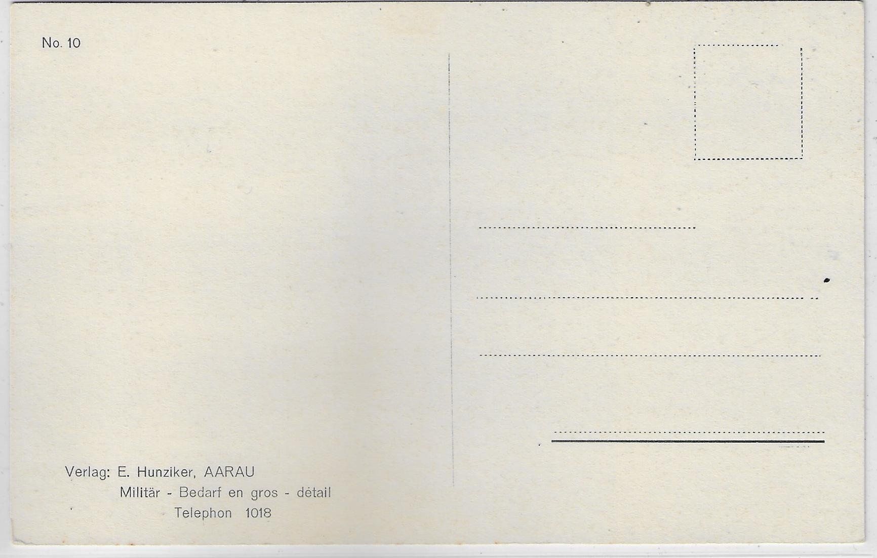 Cartoline postali: Armee Suisse Humor - Soldat mit schwarzer Katze – Usato da Ettingen venduto da Kartenplanet 1