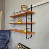 Stringregal, Bücherregal 1960 Vintage Regal String-Shelf