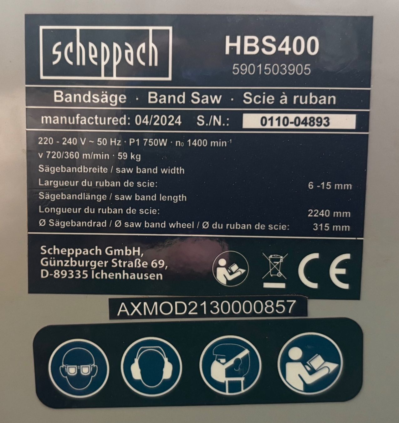 Scheppach Sägen: Bandsäge Scheppach HBS400 – Gebraucht aus Hendschiken von errigo