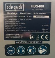 Bandsäge Scheppach HBS400