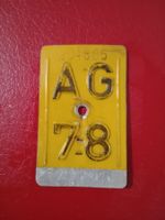 Mofa Nummer AG 1978 Aargau Moped