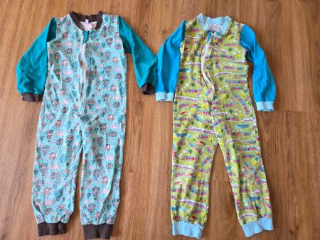 Babauba handmade 2 Schlafanzüge Einteiler, Overalls, Gr. 116