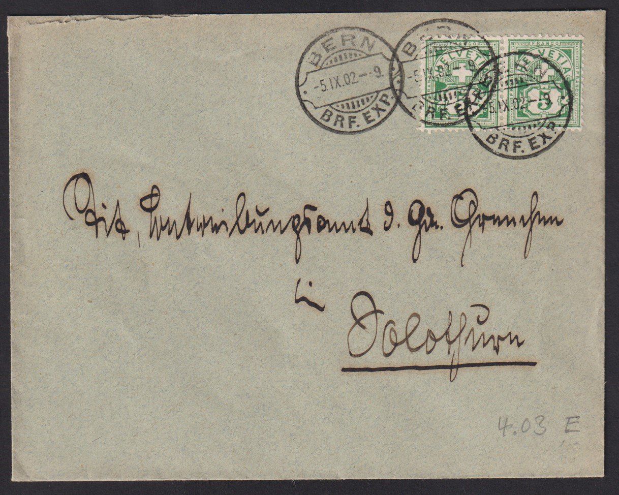 Alle Briefmarken: Rasierklingenstempel Bern – Gebraucht aus Bellach von qsearch