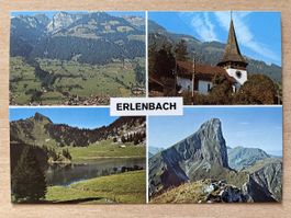 Alte Ansichtskarte Erlenbach Simmental Stockhorn Kirche Berg