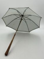 Antiker Damen-Flanierschirm Parasol Griff geschnitzt Schirm