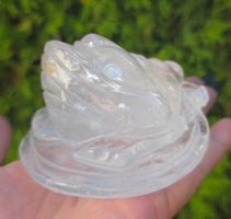 Money Toad aus Bergkristall – Glückssymbol✨🐸💎400g