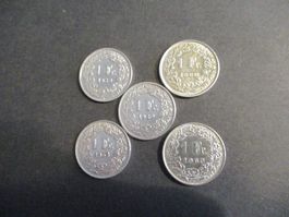 5 x 1.- Fr 1920-39-52 -60-63- Superbes  pièces Top qualité