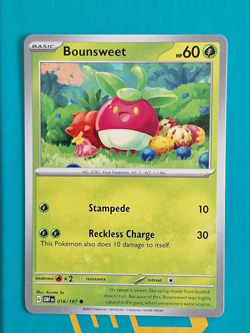 Pokémon Carte collezionabili: Bounsweet - Pokemon Obsidian Flames – Usato da Altstätten SG venduto da GGsGameshop