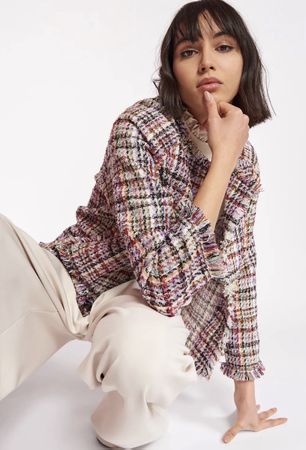 Veste en tweed multicolore Essentiel Antwerp T40
