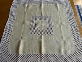 Vintage - Klein-Tischdecke - Handarbeit