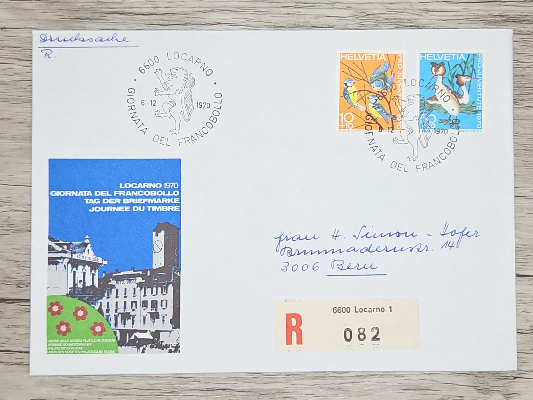 Alle Briefmarken: CL17 Enveloppe + Timbre Suisse 1970 – Gebraucht aus Cousset von Patrick_Collections