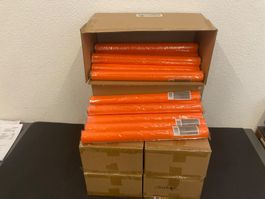 Restposten Krepp-Papier, orange, 90 Rollen a je 500 x 50 cm