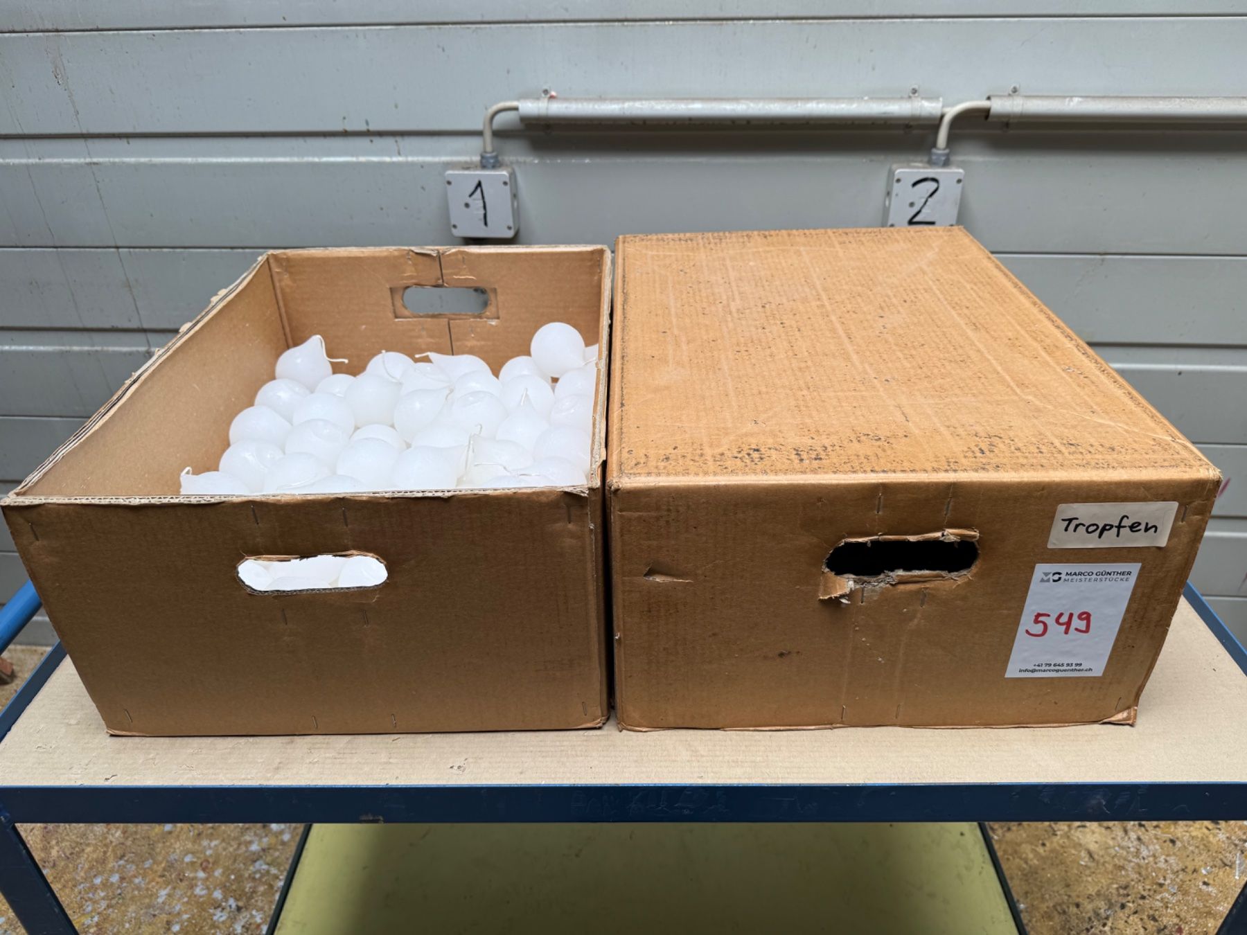 Bougies: 549 Posten Raureifkerzen aus Liquidation – D'occasion à Derendingen par Meisterstuecke 1