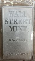 Silberbarren Wall Street Mint 10 oz .999 Fine Silver