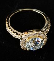 Bague argent avec diamant de moissanite de 1 ct certifié GRA