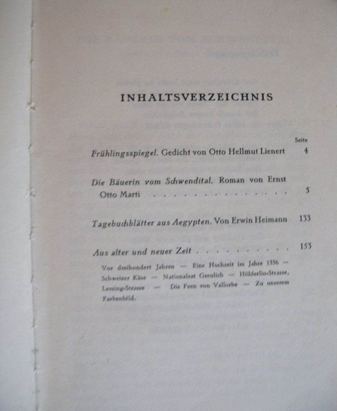 Bücher: Neue Schweizer Bibliothek - Frühlingsspiegel – Gebraucht aus Hauenstein von Danbach 1
