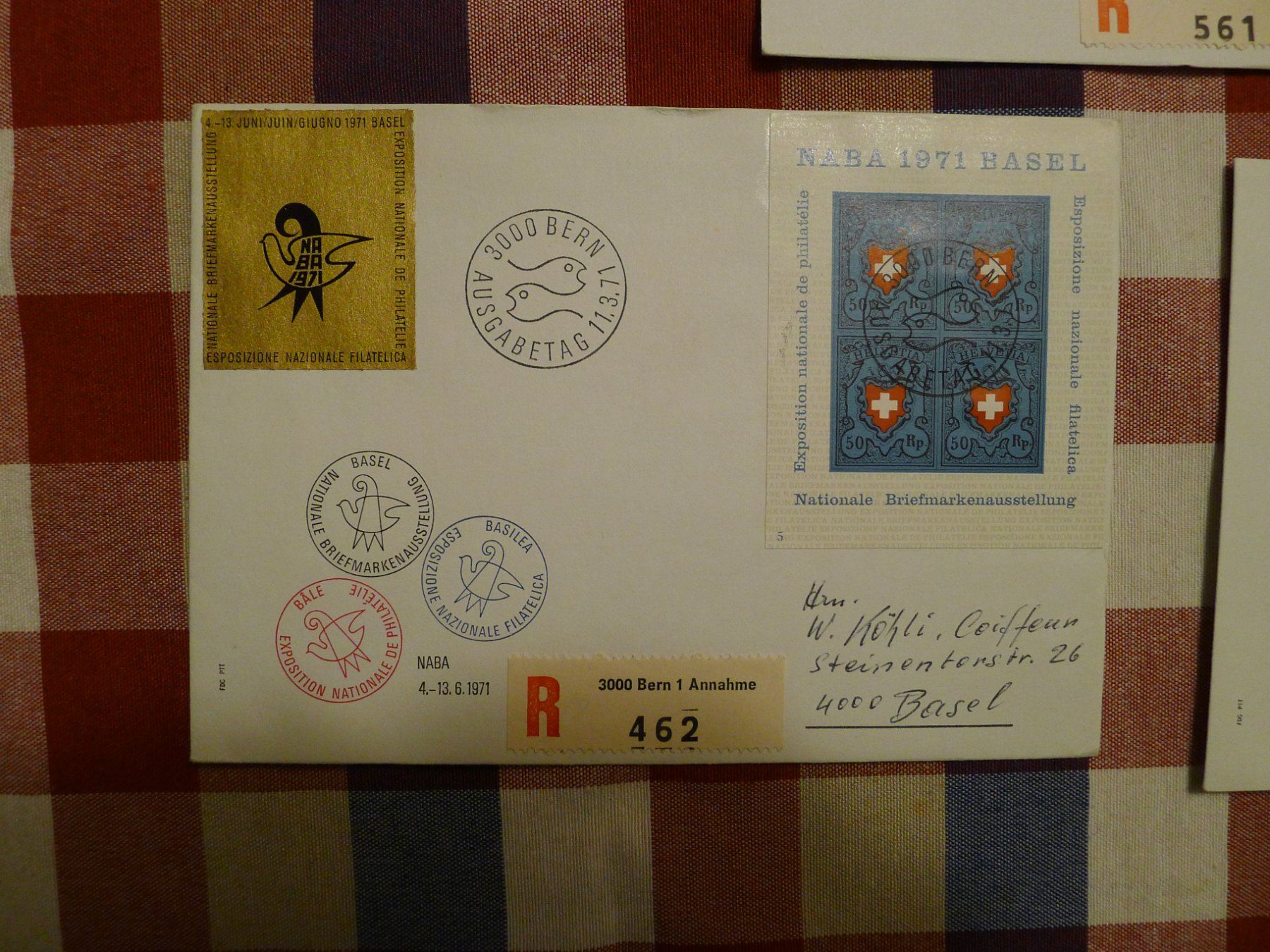 Tutti i francobolli: 1971 NABA FDC und kleine FDC mit Siegellack – Usato da Dagmersellen venduto da Zwitschzwitsch 4