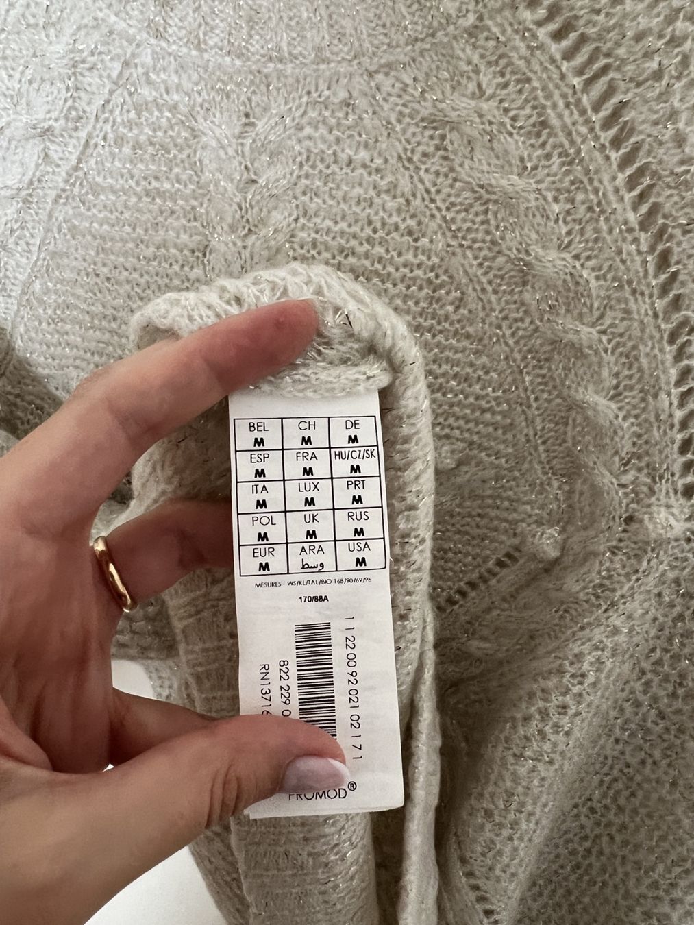 Promod Pullover & Sweatshirts: PROMOD Jumper Beige & Gold CH M – Gebraucht aus Horgen von linuxrp 8