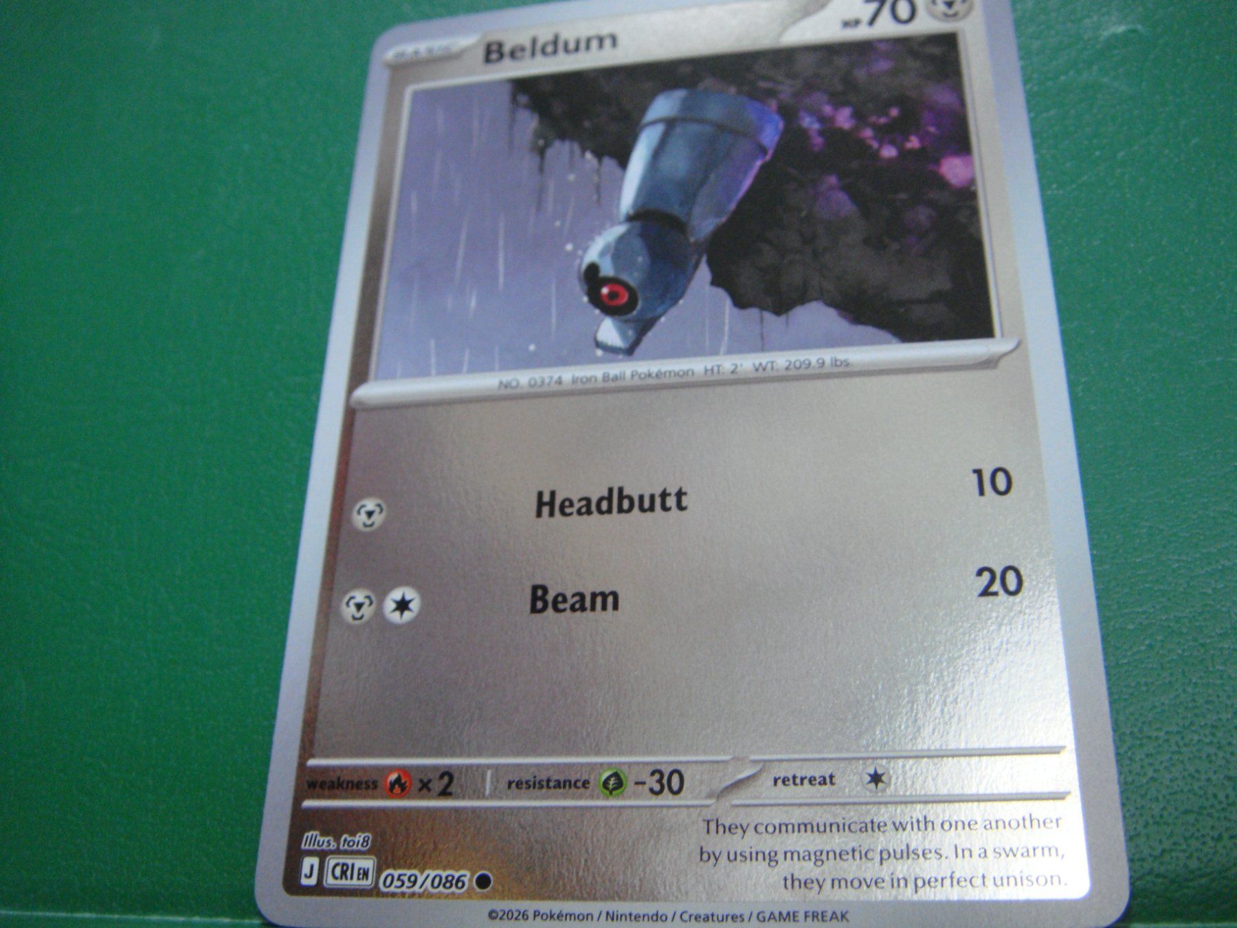 Pokémon Carte collezionabili: Carte Pokémon Beldum  ENG 059/086 – Nuovo (secondo la descrizione) da sugiez venduto da Svicente