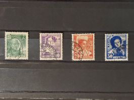 Pro Juventute 1936, gestempelt