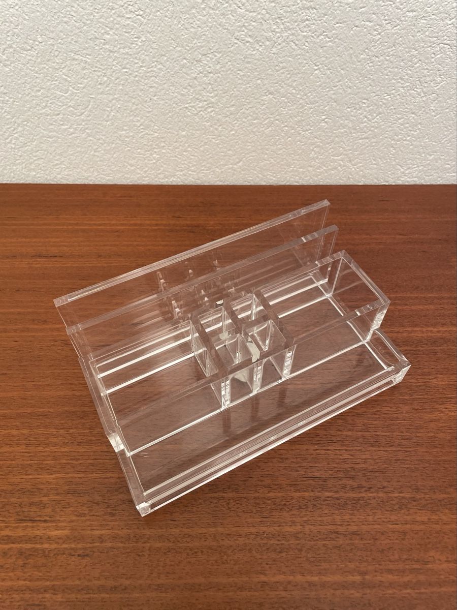 Guzzini Sonstiges Schreiben & Zeichnen: 80s Acrylglas Organizer Guzzini Stiftehalter Briefhalter – Gebraucht aus Zürich von Vintagewiesel 6