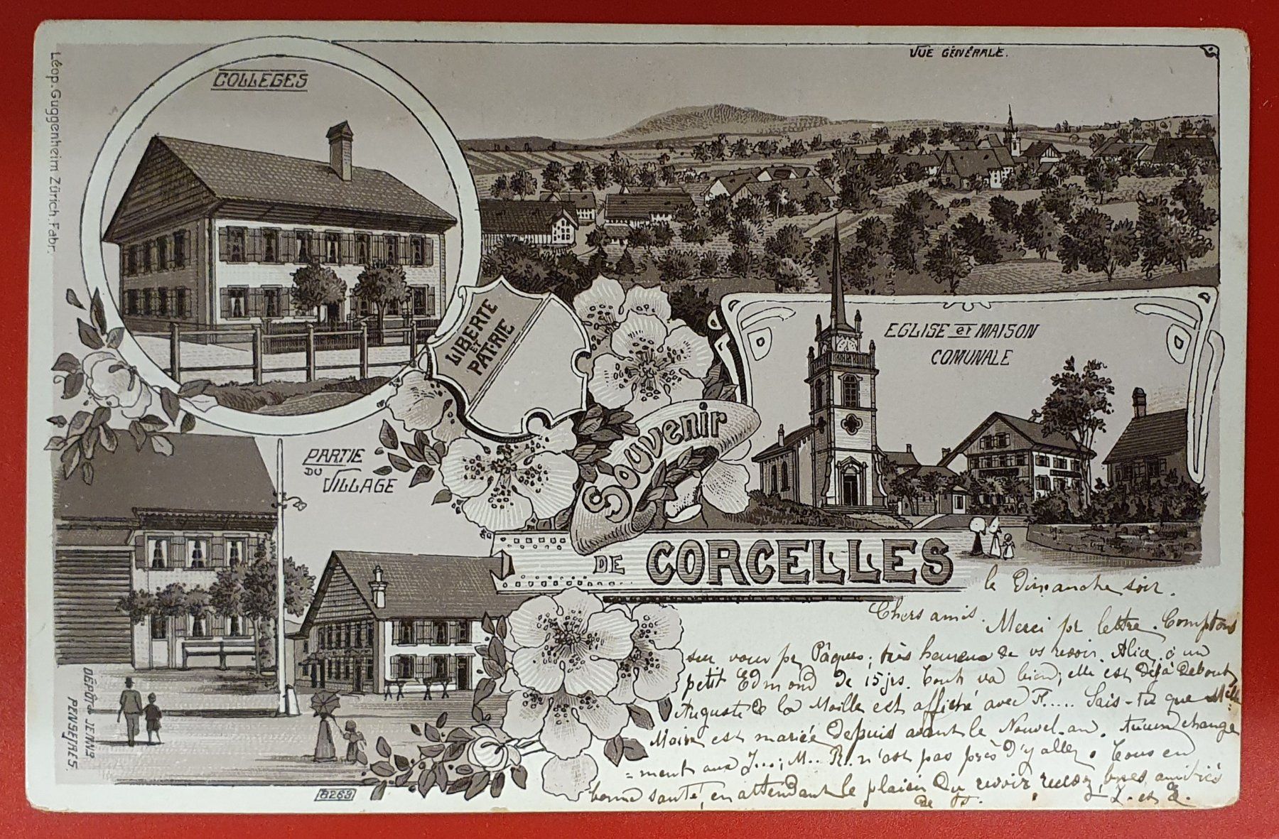 Cartoline postali: Souvenir de Corcelles 1904 - TOP – Usato da Kreuzlingen venduto da Rschweiz1